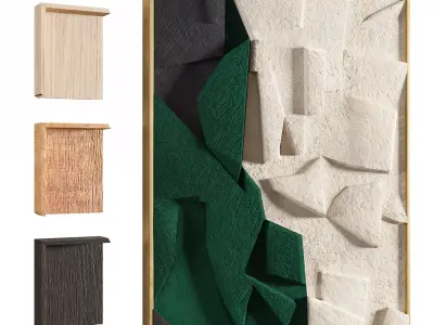 Contemporary 3D Wall Art Low-poly 3D model