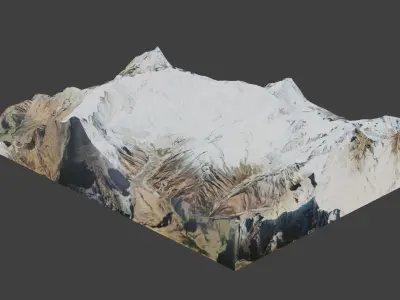 Annapurna I Mountain Low-poly 3D model