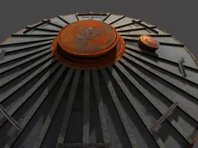 Lowpoly silo  Low-poly 3D model