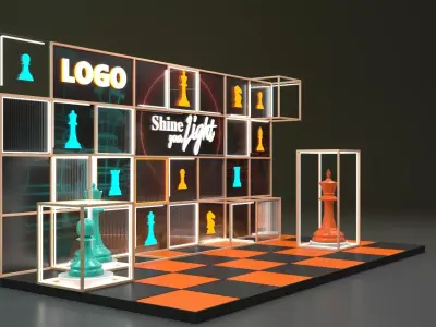 Chess Theme Photobooth 3D model