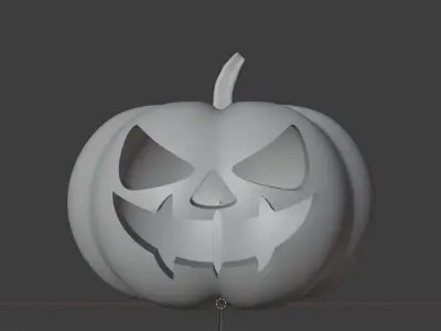 Halloween Pumpkin head ghost -Jack-o-lantern 3D model low-poly Low-poly 3D model