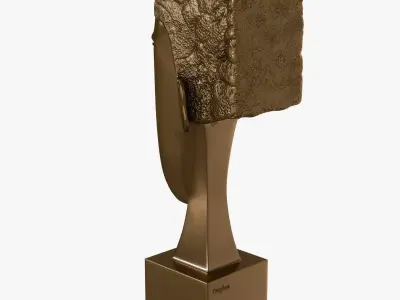 Bronze Statue  Woman Head  Amedeo Modigliani 3d model 3D model