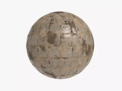 Floor Tile 003 PBR 4K - V7 - Sand and Gavel Old Texture