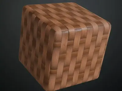 Dark Bamboo Woven Strips PBR Texture