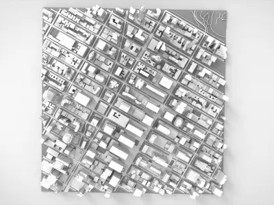 Cityscape New York USA fragment city 3D model