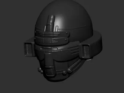 helmet high poly sculpt 3d printable ver 7 3D model 3D model 154