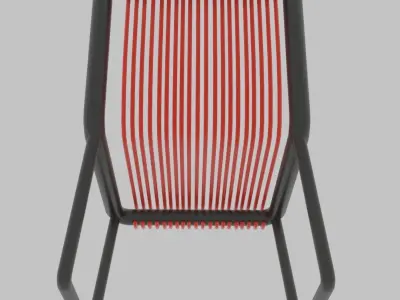 Metalic Line Chair Low-poly 3D model