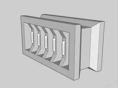 ventilation 5 bar 20x40 cm 3D model