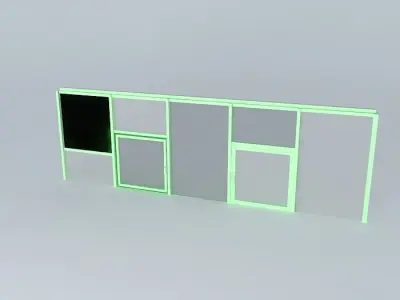Aluminium glazing Free 3D model