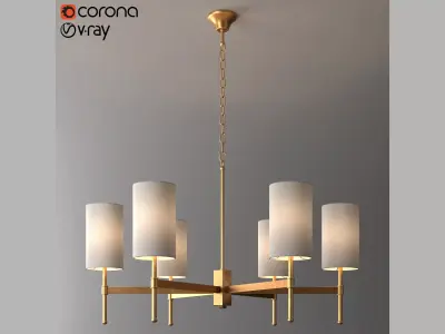 Gold Stem Chandelier 3D model