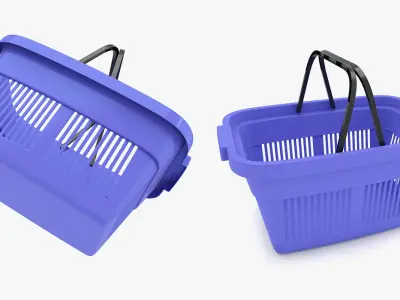 Supermarket - Plastic Shopping Basket 3D model