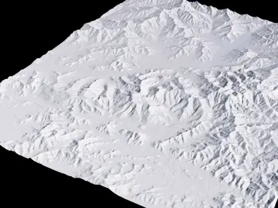 Saidu Sharif Pakistan City Landscape 3D Model 3D model