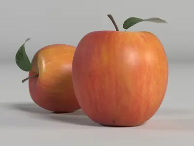 Apple two apples 3D model