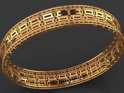 1113 The Tessellate Bangle 3D print model