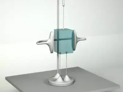LAMP 2 metal box with liquid in it 3D model
