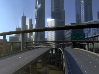 Freeway04 City 3D model