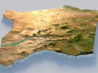 Kenya Terrain Country 3D model