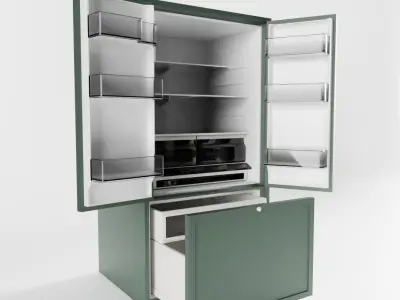 3-Door Refridgerator 3D model