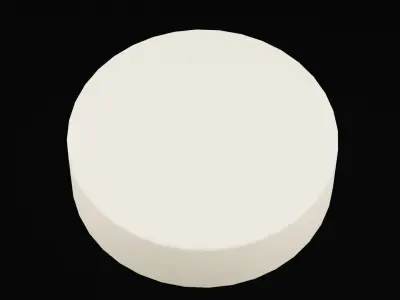 White Cake Dessert Low-poly 3D model