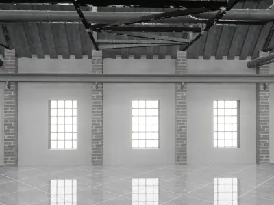 Loft Interior 3D model shop