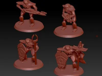 EPIC - ARMAGEDDON SET 24- XenoCyborg FORCE set 13 Soldiers 3D print model