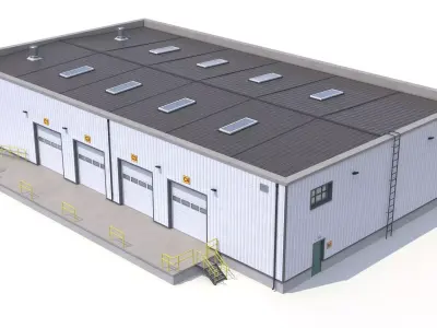 Warehouse 23 PBR Low-poly 3D model