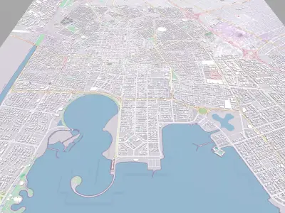 Cityscape Dammam Saudi Arabia 3D model