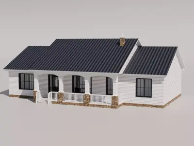 Country Style House Low-poly 3D model