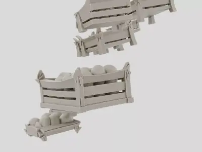 Fantasy Market Fruit Stall for 3D print 3D model