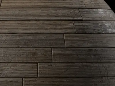 Parquet Materials 29- Parquet By Old Wood Damaged - Sbsar PBR 4k Texture