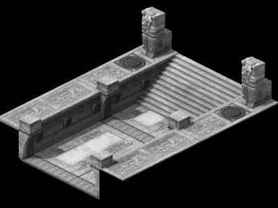 Different dimension - Egypt - aisle 01 3D model
