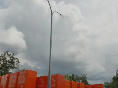 Street Light 11 version 14 10m with pole 4 Low-poly 3D model