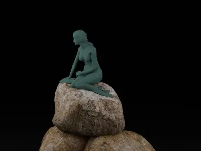 Little Mermaid Statue 3D model