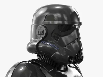  Star Wars Shadow Trooper and Blaster A-Pose 