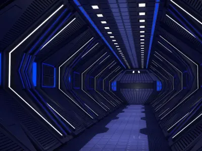 Sci Fi Tunnel  3D model purchase