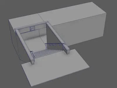 Underground passage  subway low-poly model Low-poly 3D model