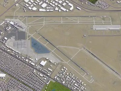 El Paso - Airport - ELP Low-poly 3D model