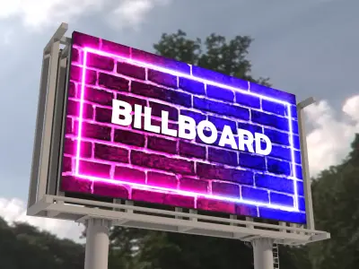Billboard - outdoor advertising - branding 3D model