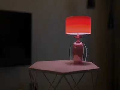 Lamp 3d model table with Free 3D model