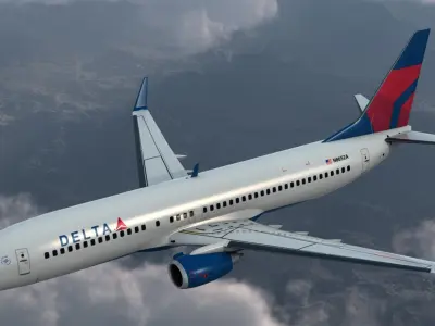  Boeing 737-800 with Interior Delta Air Lines 
