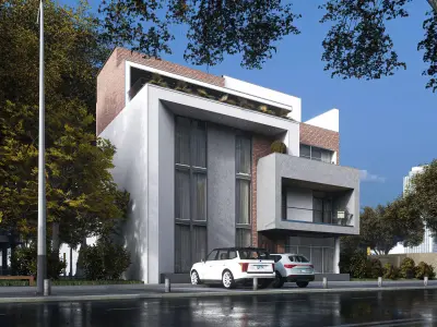 Modern House exterior 3D model