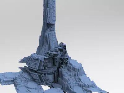 Hut Facility Hidden Base 3D model