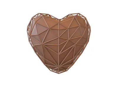 Stylish Heart V4 005 Low-poly 3D model