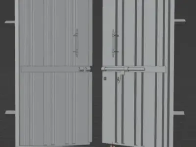 Fancy Wood Door 3D model