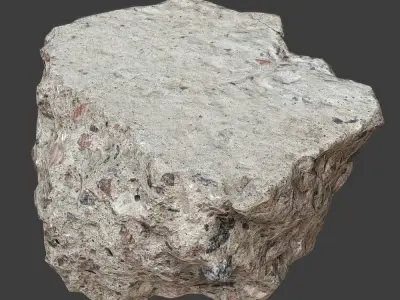 Concrete Debris Low-poly 3D model