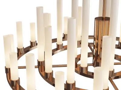 Trinity LED Chandelier Low-poly 3D model