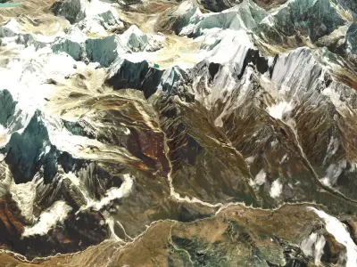 Mountain landscape 3D model