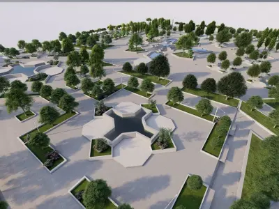 Master park-public park-Private Park Landscape 3D model