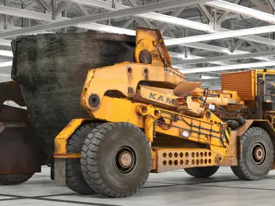  KAMAG Slag Transporter Used Rigged for Maya 