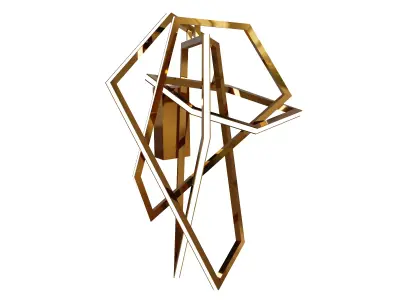 Futuristic Wall Light Low-poly 3D model